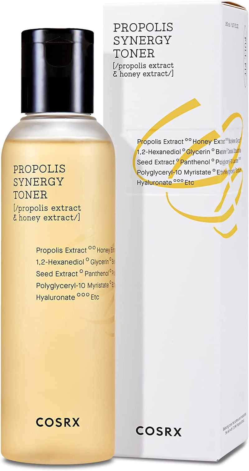 Full Fit Propolis Synergy Toner, 150Ml / 5.07 Fl.Oz | Instant Moisture Boosting Toner, Propolis 72.6% Honey 10.7% Panthenol, Korean Skin Care