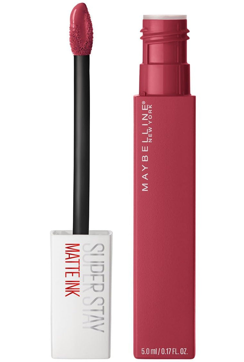 Super Stay Matte Ink Liquid Lipstick Makeup, Long Lasting High Impact Color, up to 16H Wear, Exhilarator, Ruby Red, 1 Count, Packaging May Vary