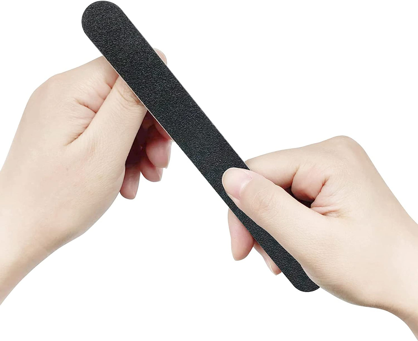 Nail File 10 PCS Professional Double Sided 100/180 Grit Nail Files Emery Board Black Manicure Pedicure Tool and Nail Buffering Files