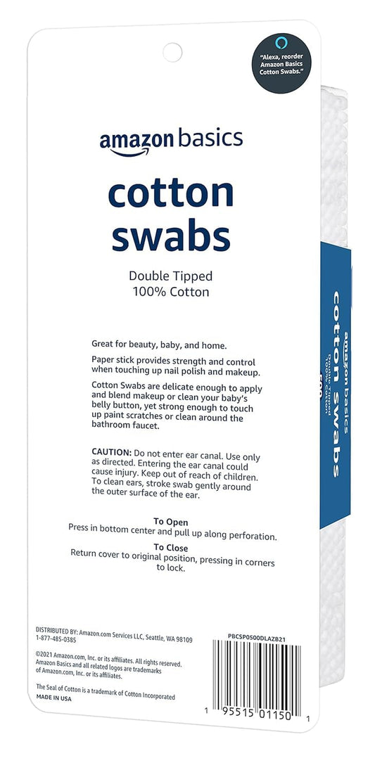 Cotton Swabs, 500 Count