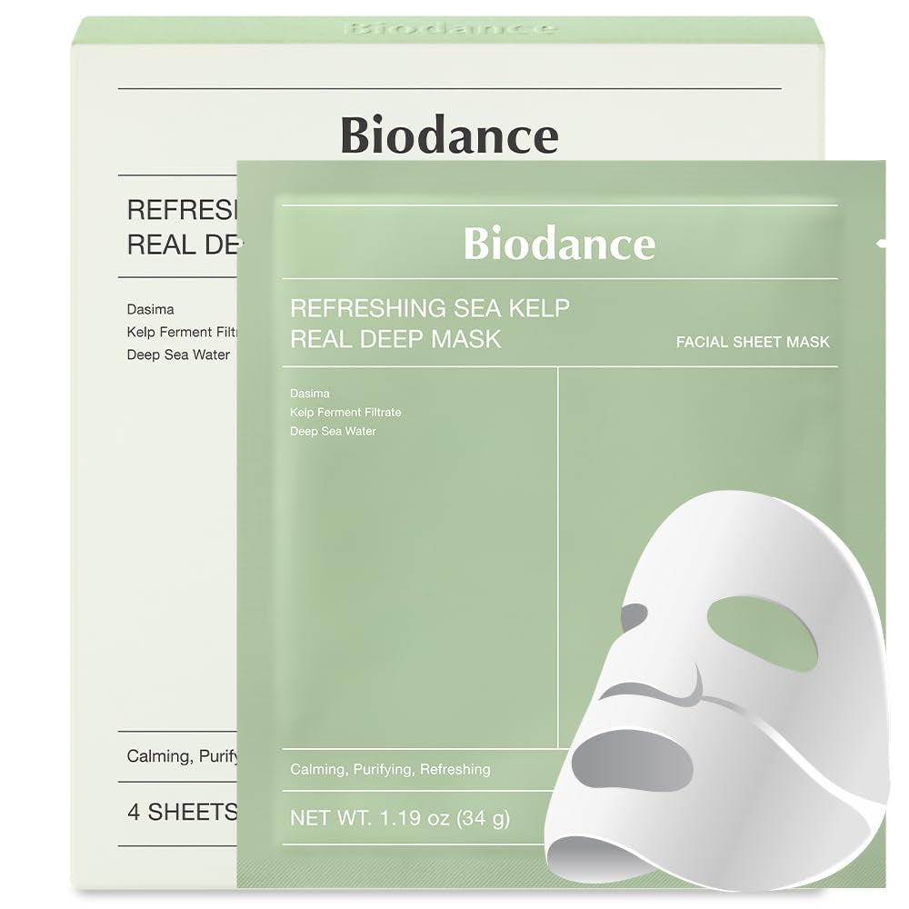 Bio-Collagen Real Deep Mask, Hydrating Overnight Hydrogel Mask, Pore Minimizing, Elasticity Improvement, 34G X4Ea