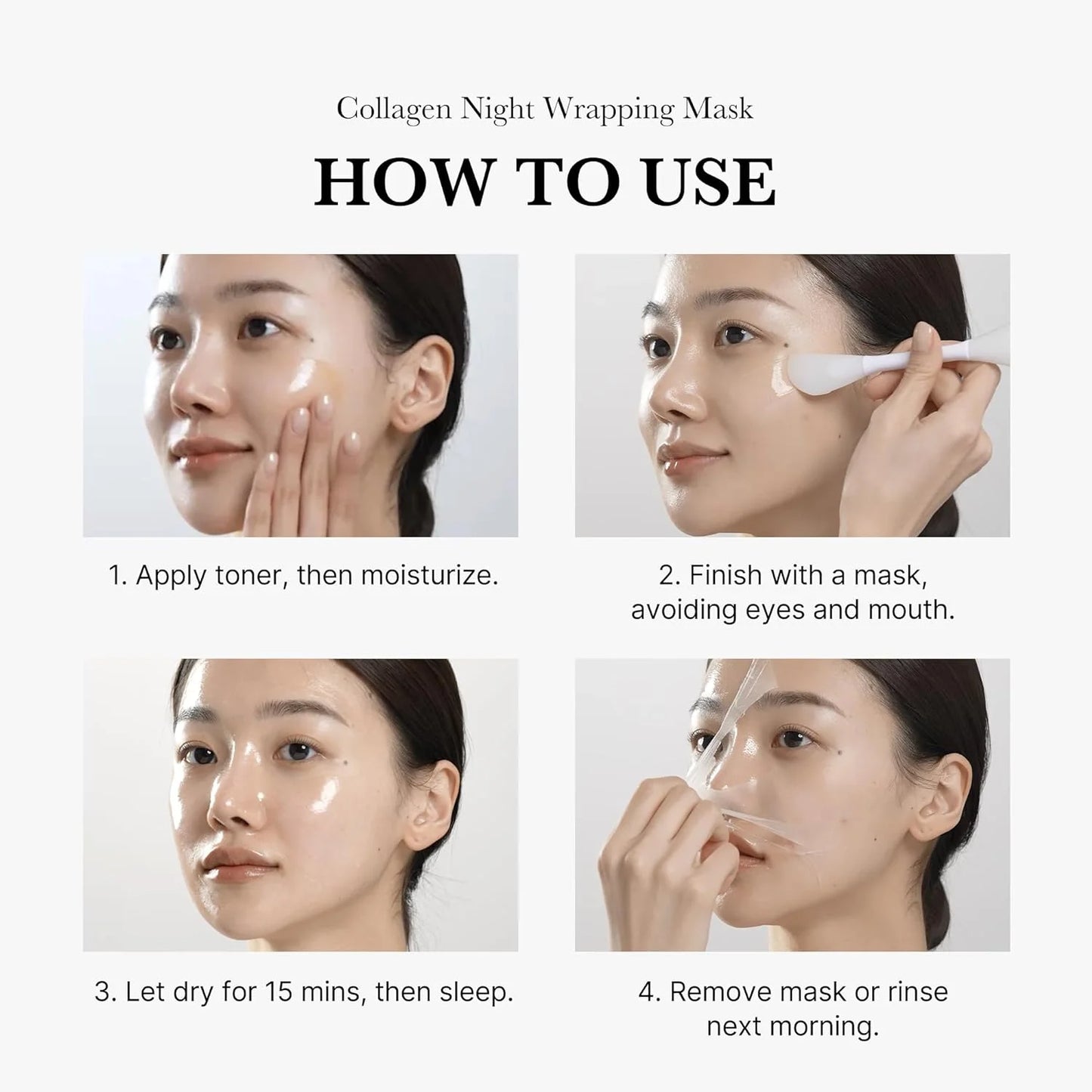 Medicube Collagen Overnight Wrapping Peel Off Facial Mask Pack - Elasticity & Hydration Care, Reduces Sagging & Dullness - Hydrolyzed Collagen For Glowing Skin - Korean Skin Care, 2.53 fl.oz