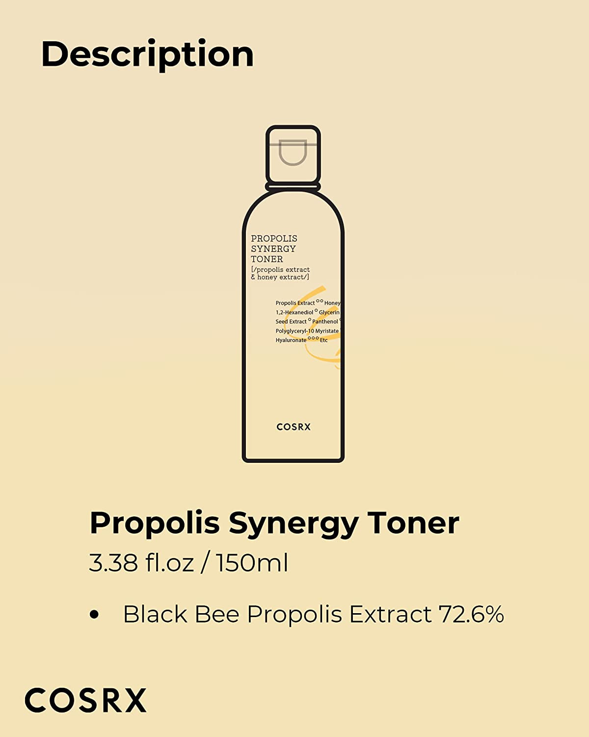 Full Fit Propolis Synergy Toner, 150Ml / 5.07 Fl.Oz | Instant Moisture Boosting Toner, Propolis 72.6% Honey 10.7% Panthenol, Korean Skin Care