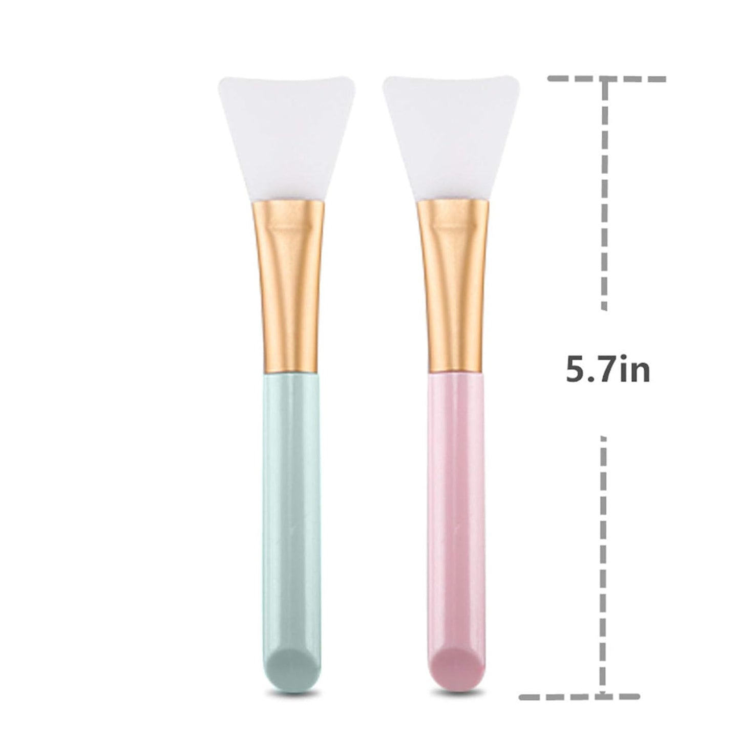 2 PCS Face Mask Beauty Tool Soft Silicone Facial Mud Mask, Brush Hairless Body Lotion and Butter Applicator