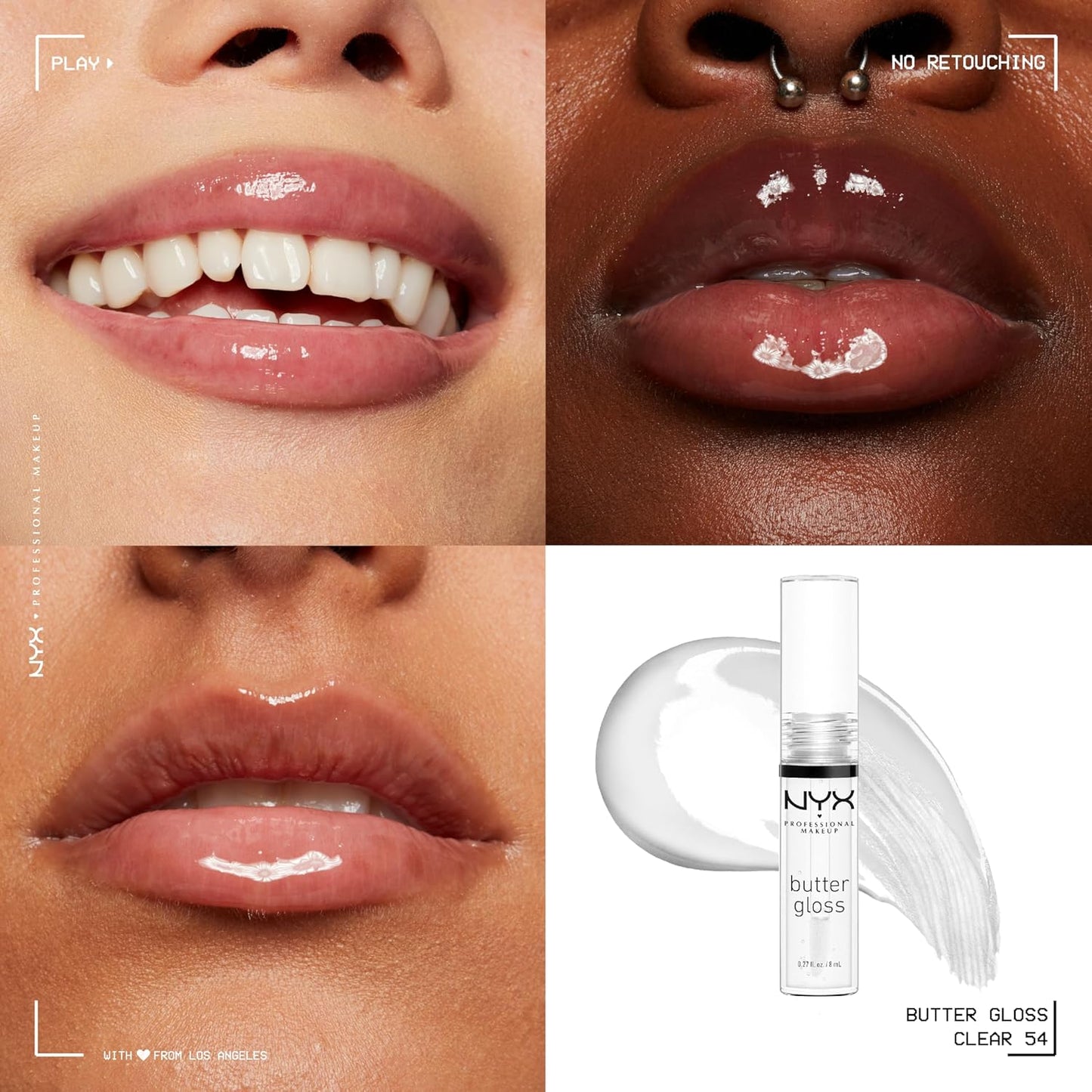 Butter Gloss, Non-Sticky Lip Gloss - Sugar Glass (Clear)