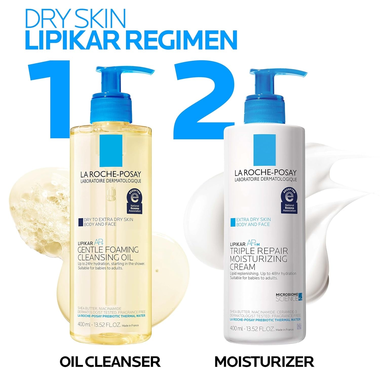 Lipikar AP+ Triple Repair Moisturizing Cream | Face & Body Lotion for Dry Skin | Shea Butter & Niacinamide Moisturizer | Gentle Face & Body Cream for Dry, Rough & Sensitive Skin