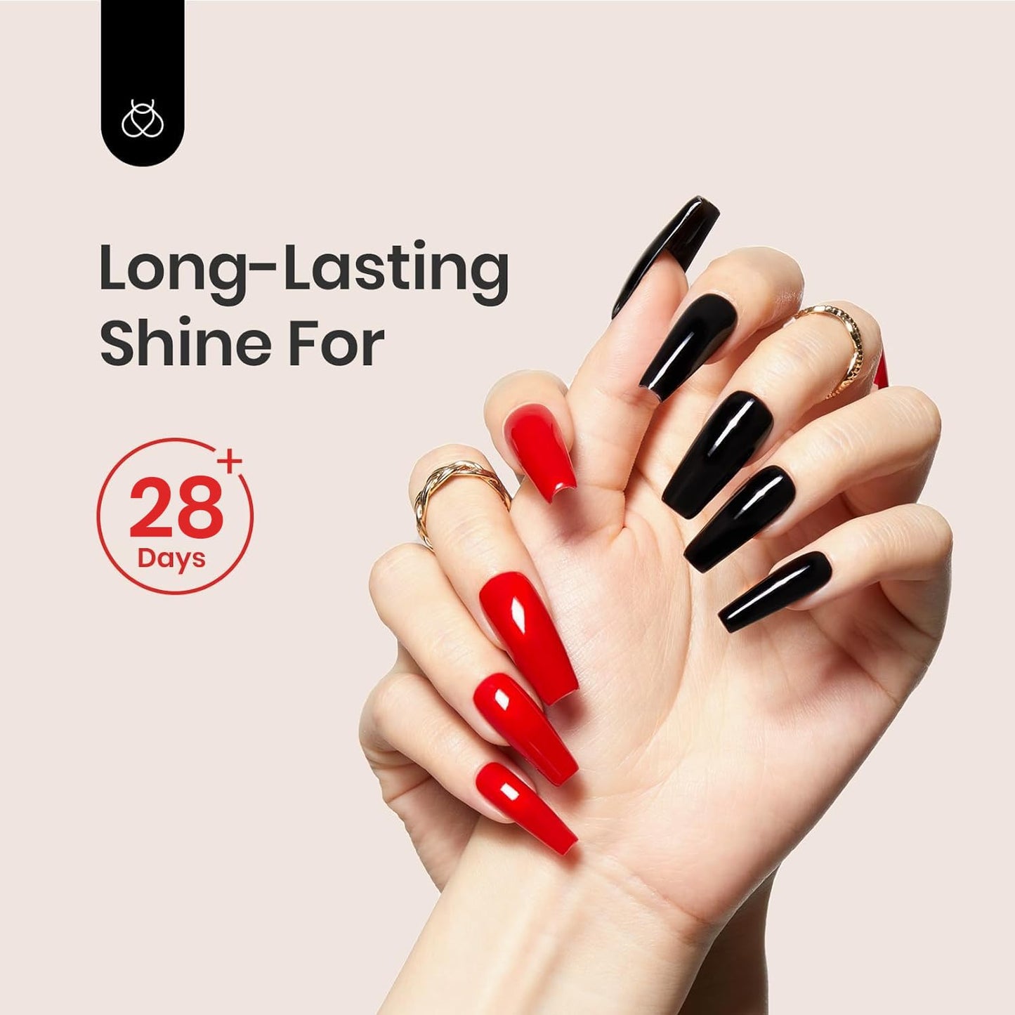 Beetles 2 Pcs 15Ml No Wipe Gel Top Coat and Base Coat Set - Shine Finish and Long Lasting, Soak off LED Nail Lamp Gel Base Top Coat Finish Nail Art Design Manicure Gifts for Women