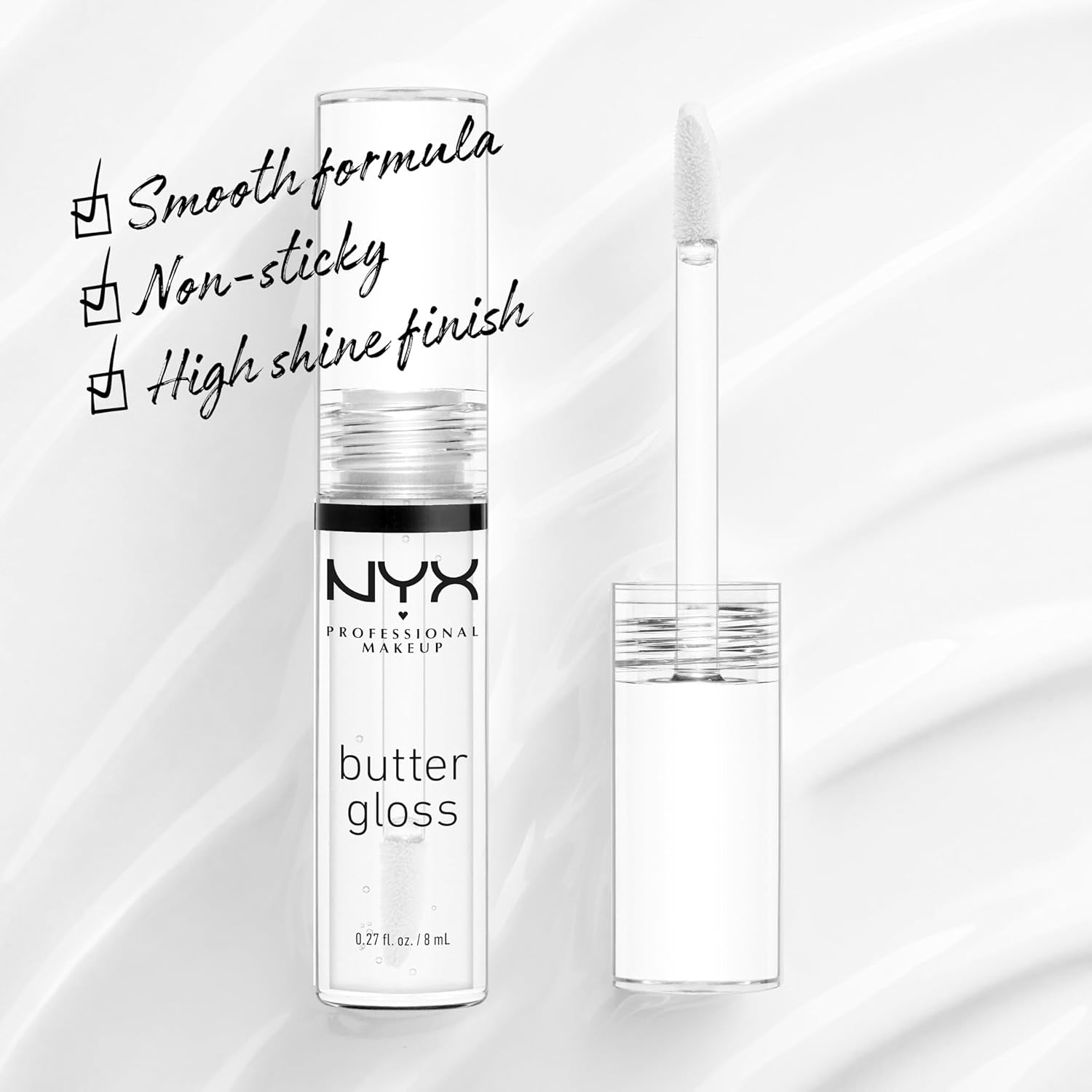 Butter Gloss, Non-Sticky Lip Gloss - Sugar Glass (Clear)