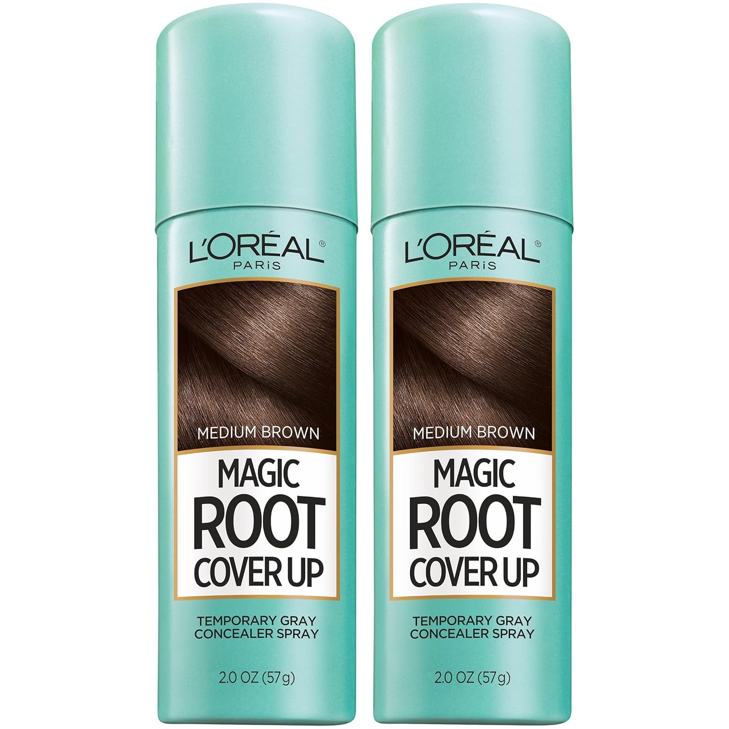 Root Cover up Temporary Gray Concealer Spray, Hair Color Spray with Filling & Thickening Coverage, Dark Brown, Packaging May Vary