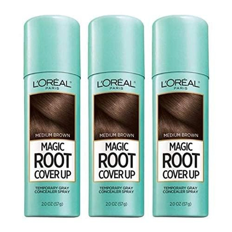 Root Cover up Temporary Gray Concealer Spray, Hair Color Spray with Filling & Thickening Coverage, Dark Brown, Packaging May Vary