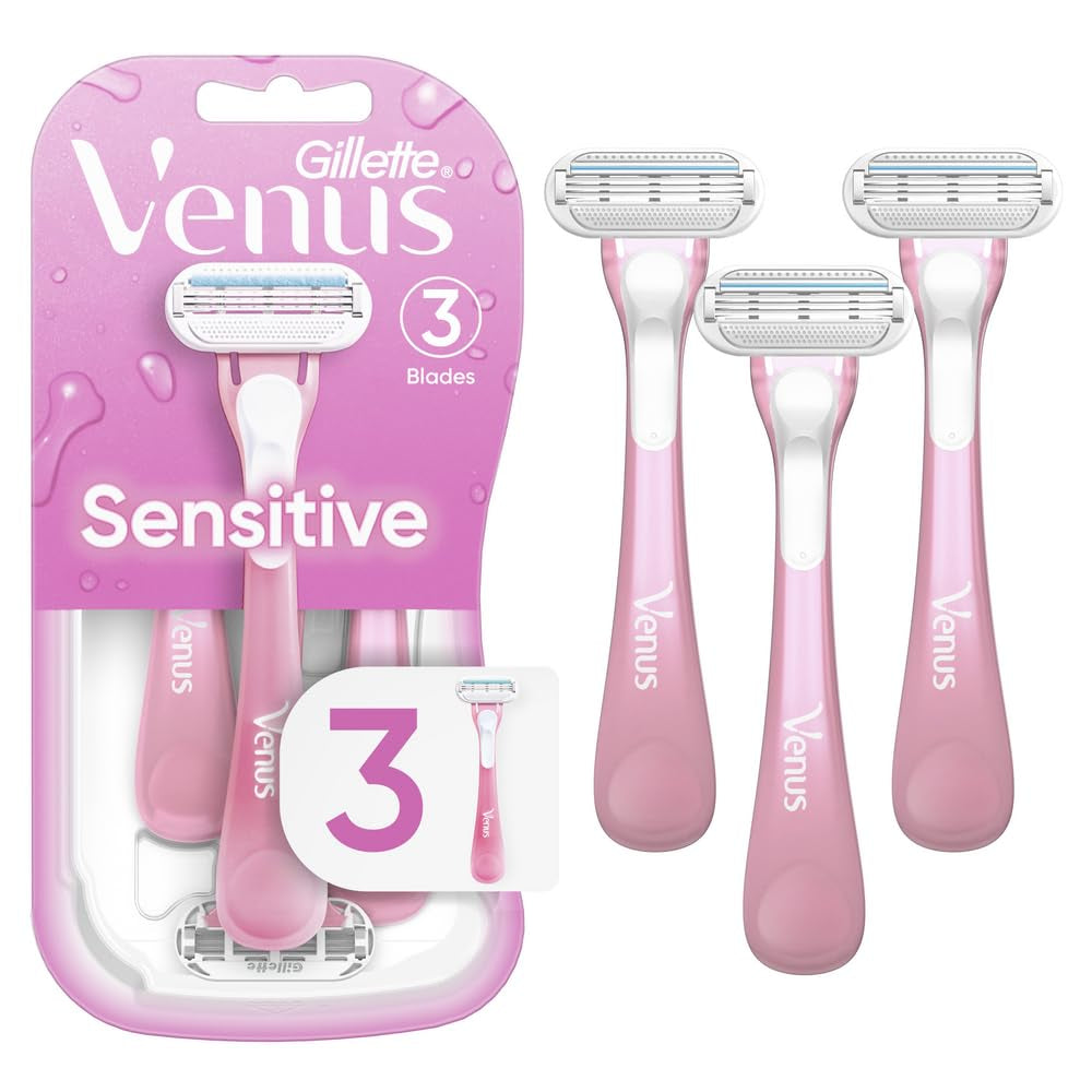 Sensitive Women'S Disposable Razors - Single Package of 3 Razors