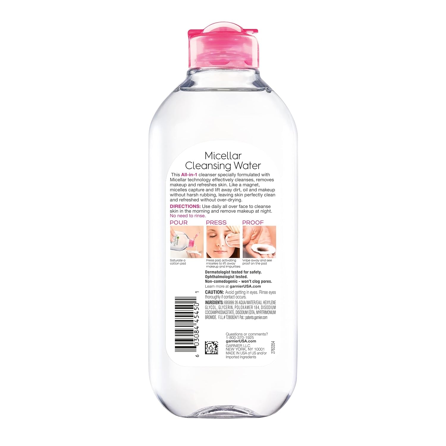 Micellar Water, Hydrating Facial Cleanser & Makeup Remover, Suitable for Sensitive Skin, Vegan, Cruelty Free, 13.5 Fl Oz (400Ml), 1 Count