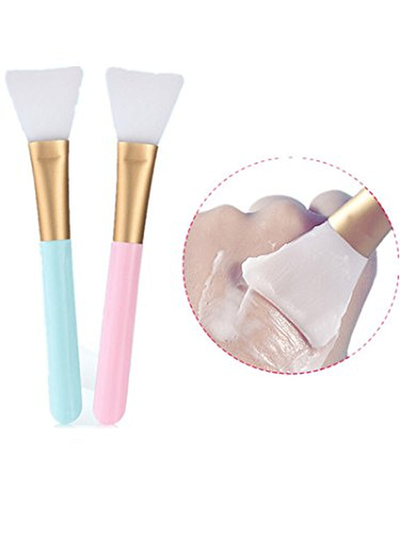 2 PCS Face Mask Beauty Tool Soft Silicone Facial Mud Mask, Brush Hairless Body Lotion and Butter Applicator