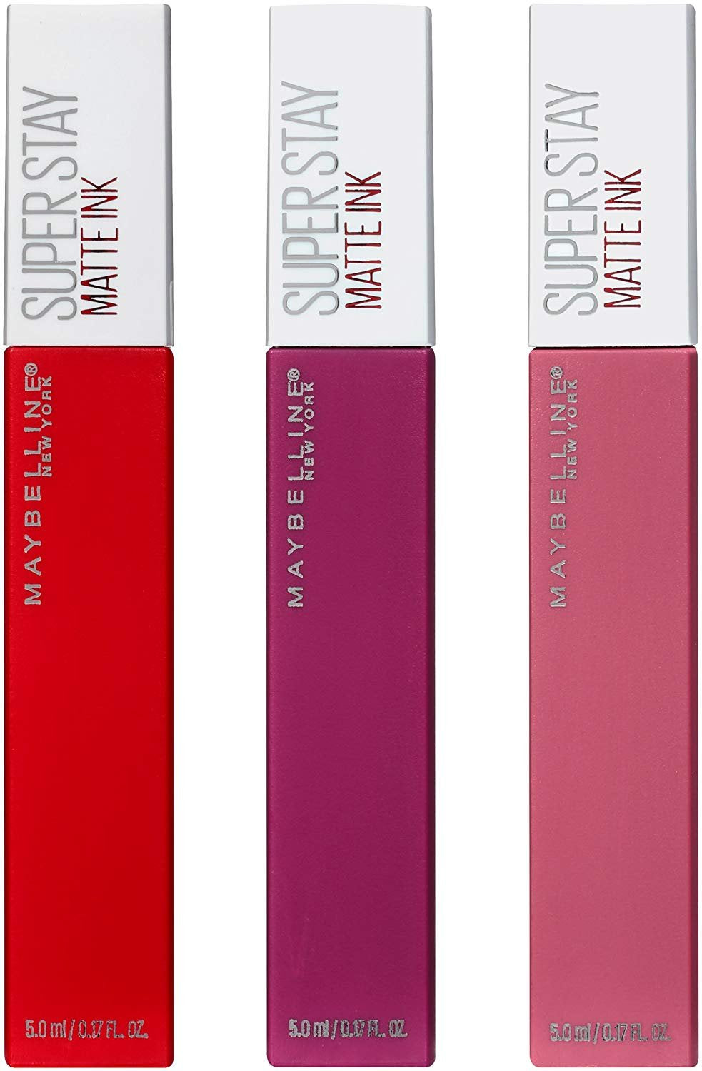 Super Stay Matte Ink Liquid Lipstick Makeup, Long Lasting High Impact Color, up to 16H Wear, Exhilarator, Ruby Red, 1 Count, Packaging May Vary