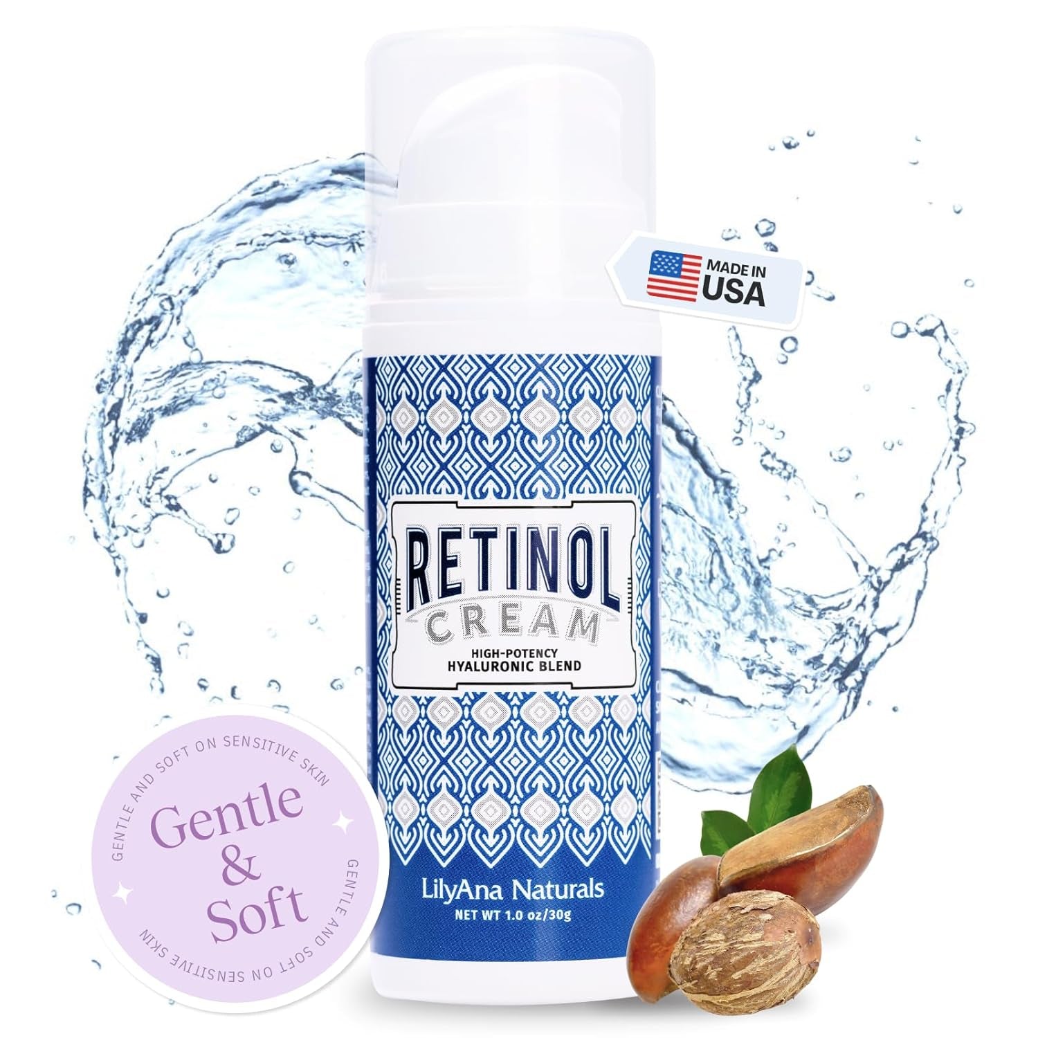 Retinol Cream - Made in USA, anti Aging Moisturizer for Face and Neck,Wrinkle, Retinol Complex - 1.7Oz